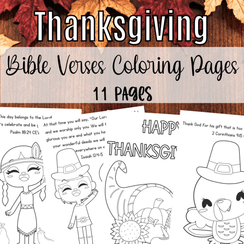 Thanksgiving Bible Verse Coloring Pages for Kids